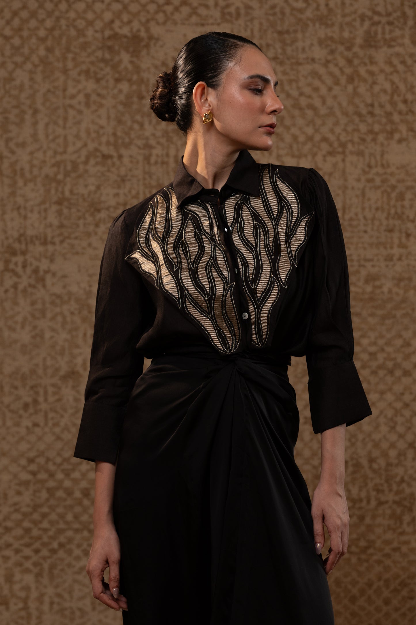 Diamond Yolk ShirtSet - Black