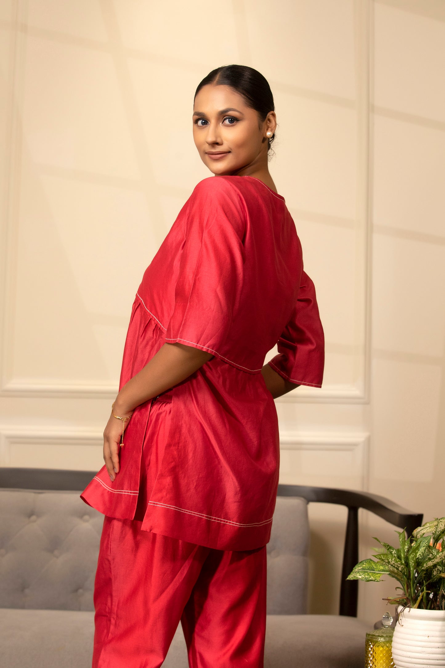 Grace A-Line Coord Set Red