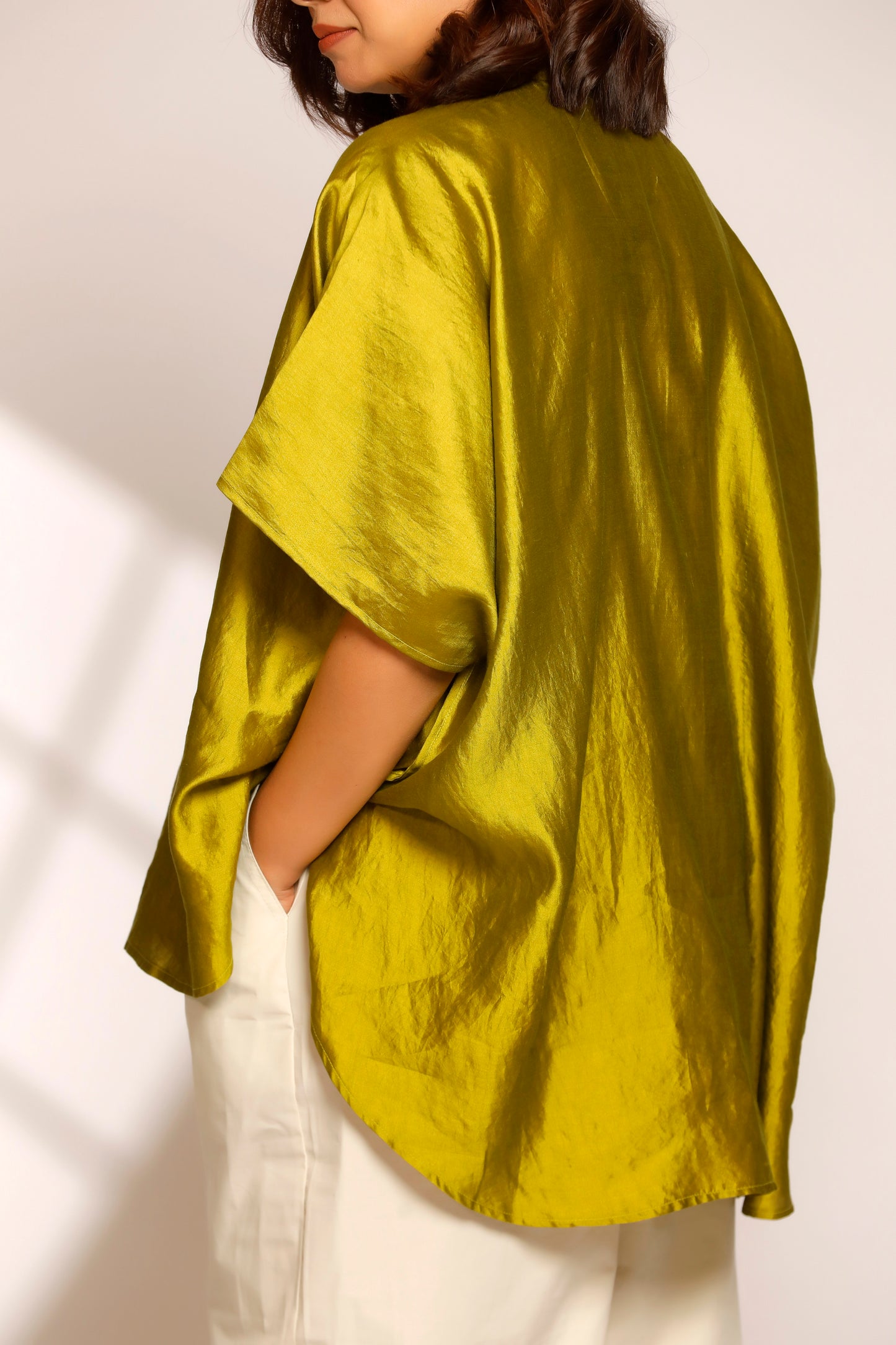 Leaf Kaftan Shirt - Green