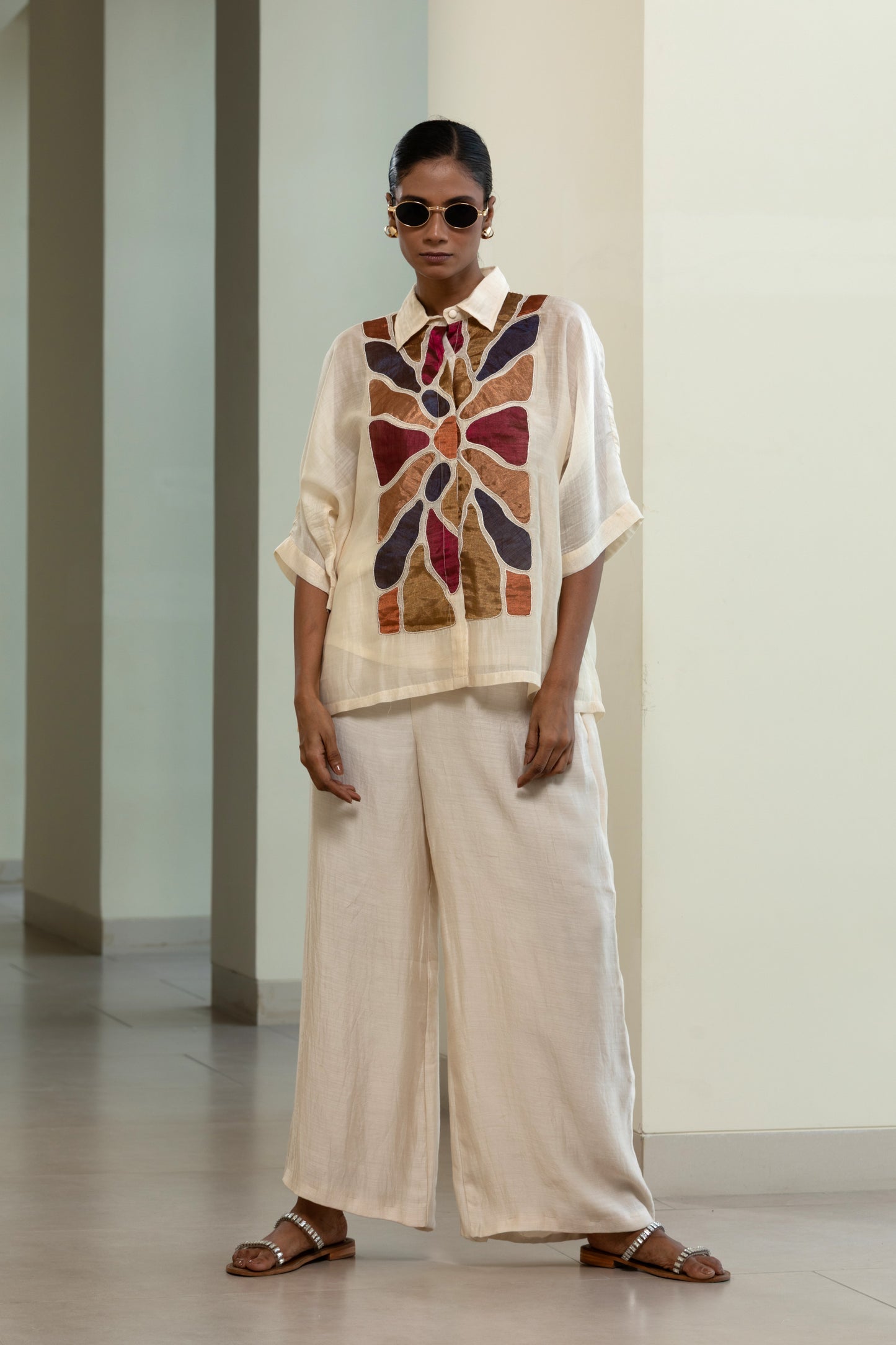 Eeda Full Patch Shirt - Off-White