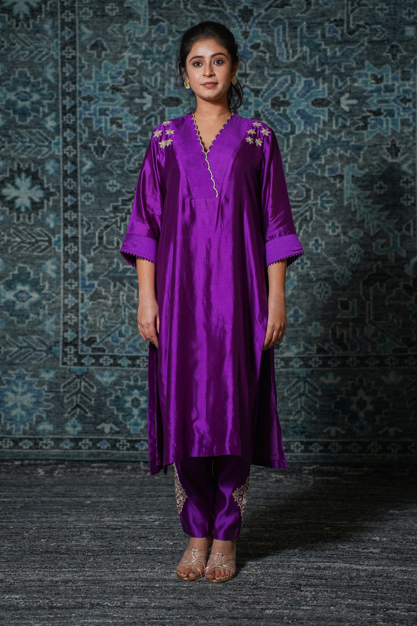 buy Purple Kurta Set Online
