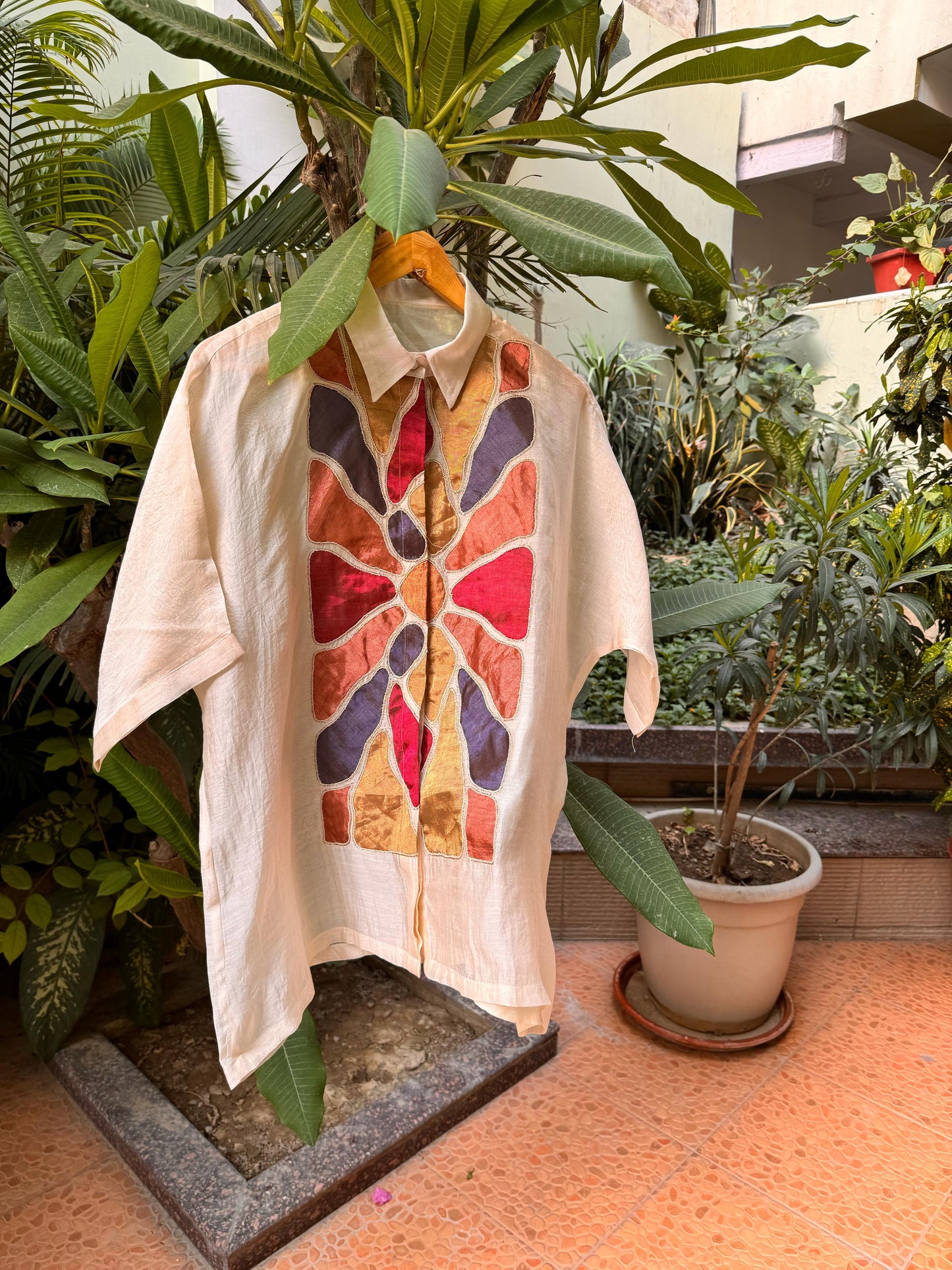 Eeda Full Patch Shirt - Off-White