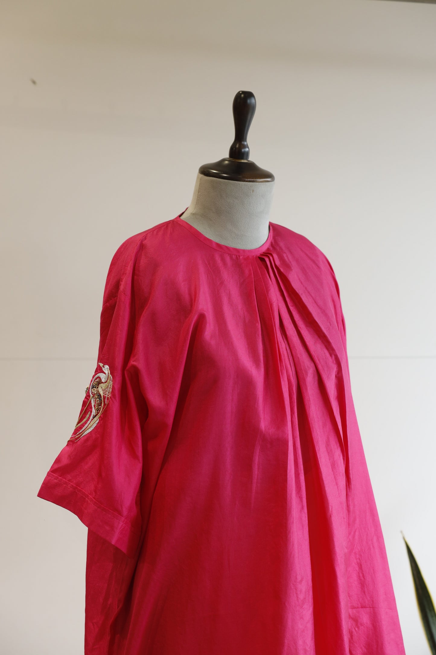 Aavya Silk Kurta with Pant - Pink