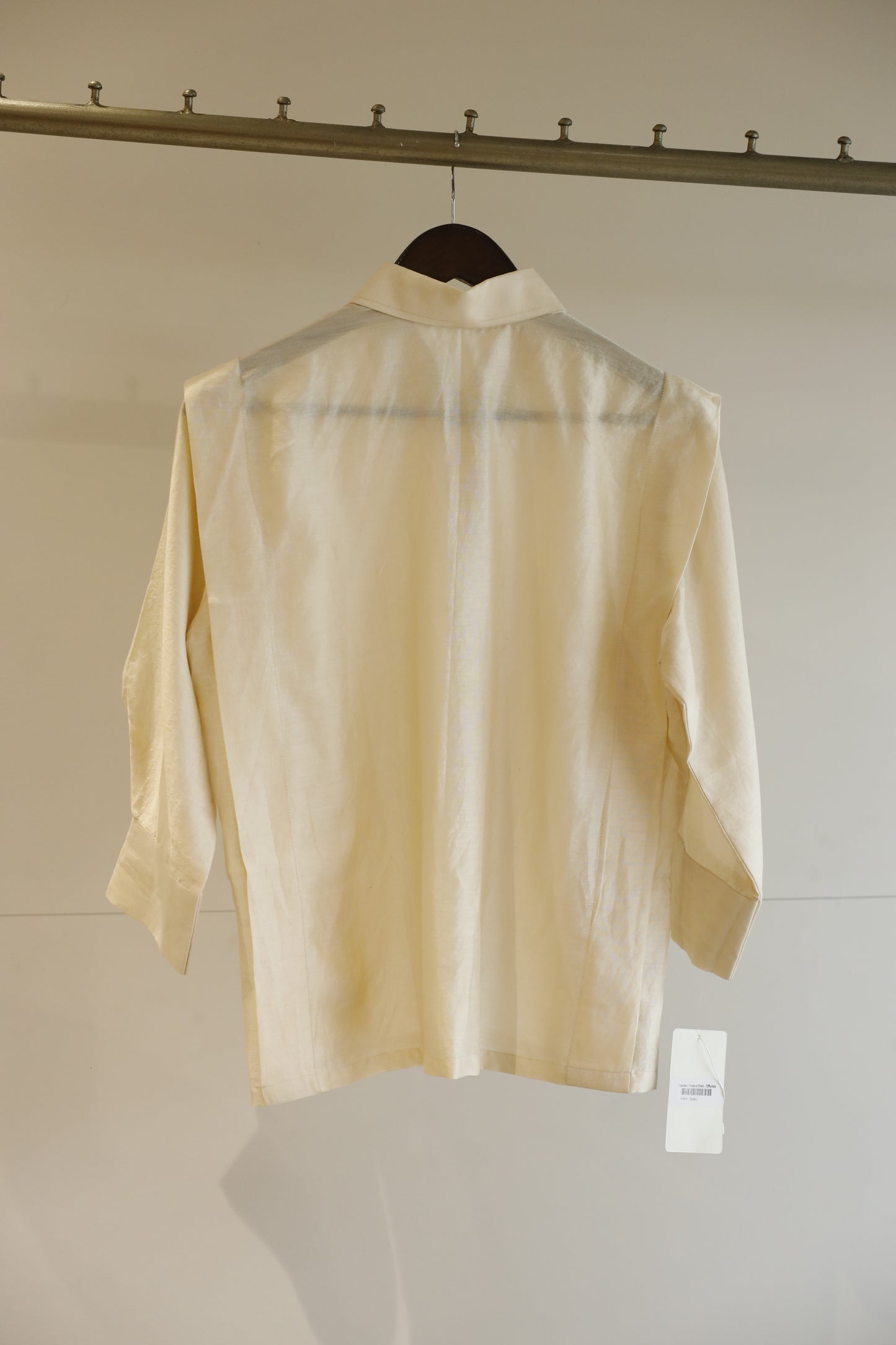 Silk Pleated Shirt - Off-White