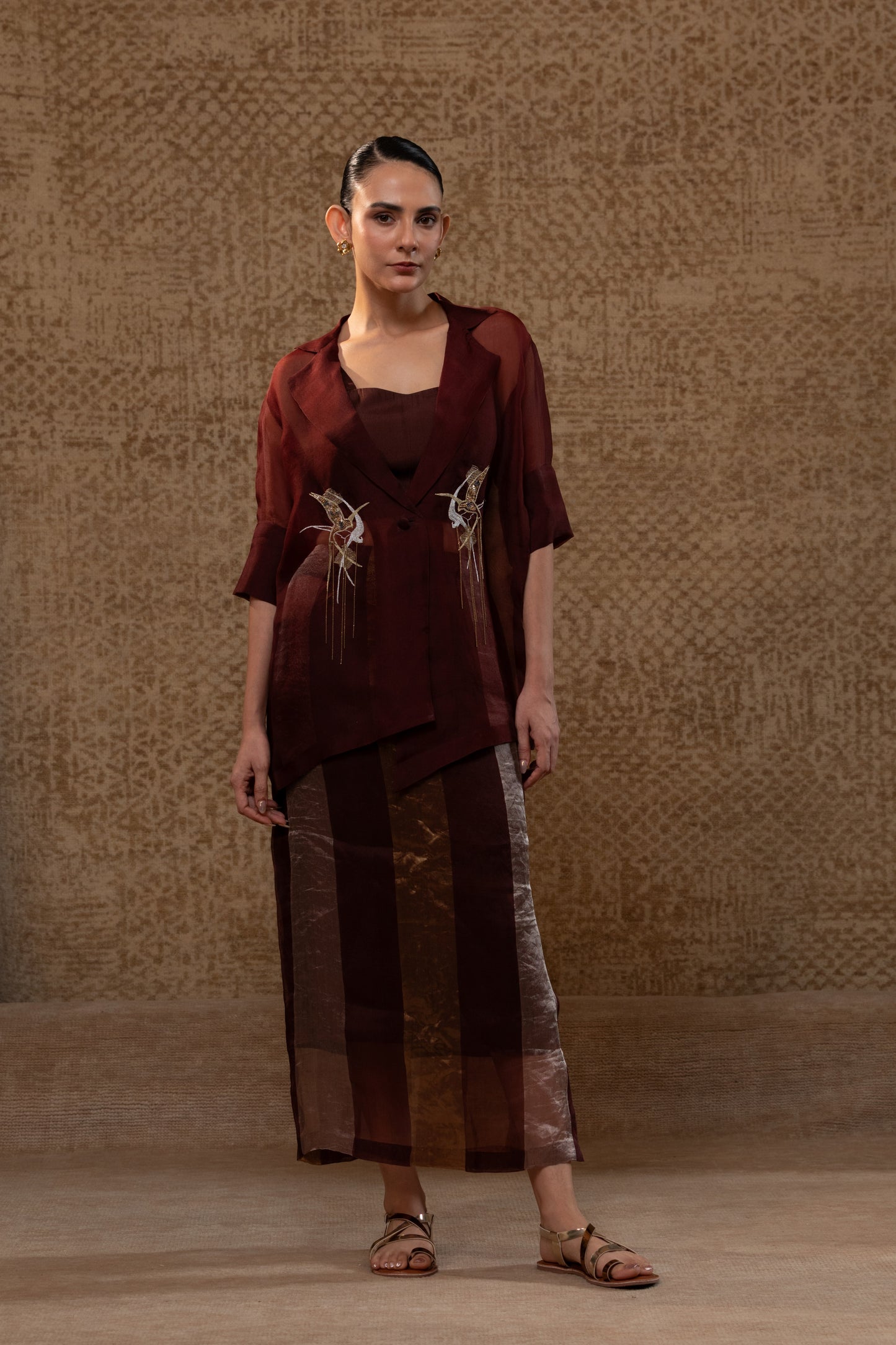 Tinka Jacket Set - Brown