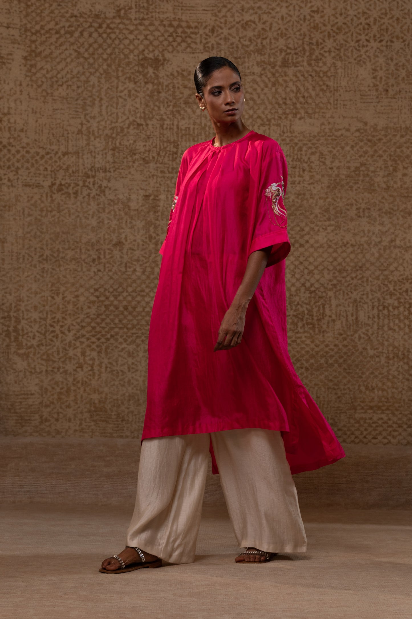 Tinka Long Kurta - Pink