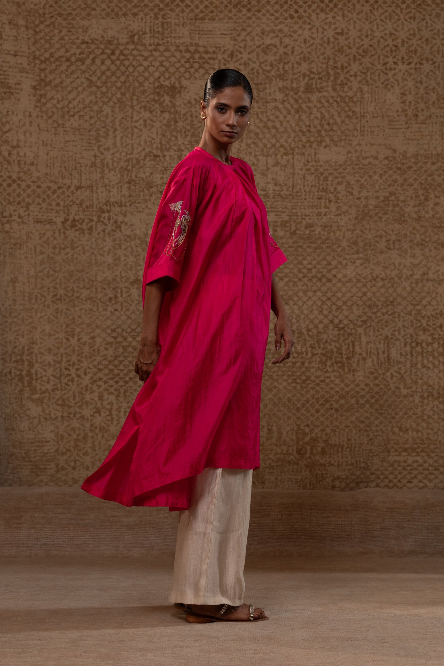 Tinka Long Kurta - Pink