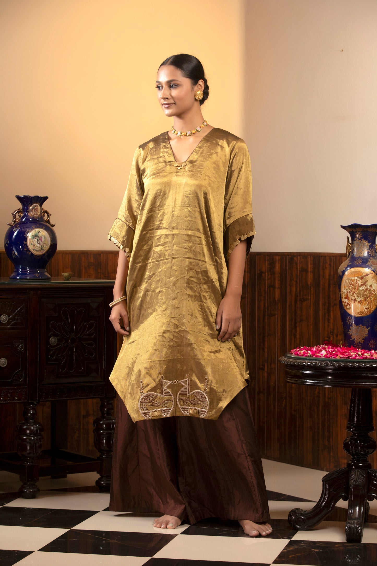 Parv - Gold Kurta Set