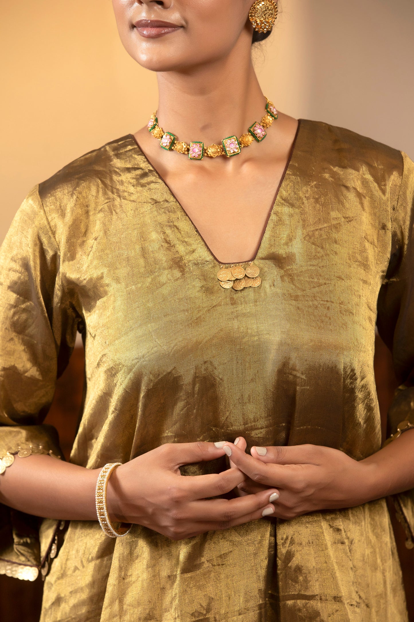 Parv - Gold Kurta Set