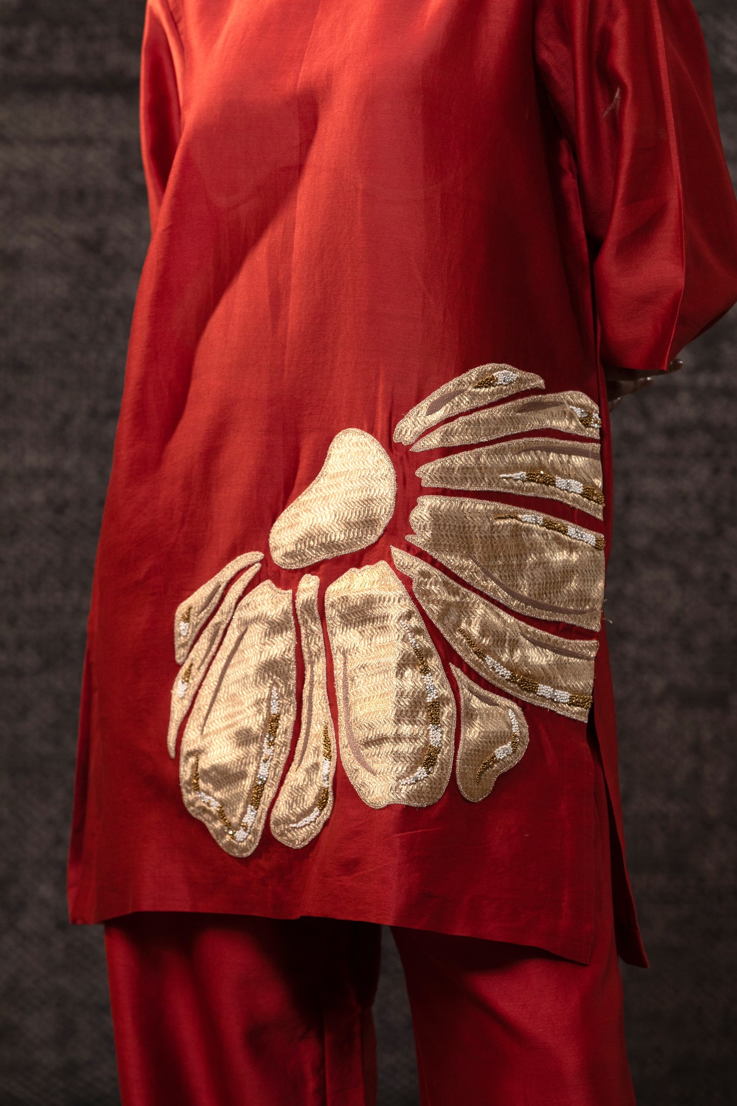 Gulnaar Floral CoordSet - Red Purple