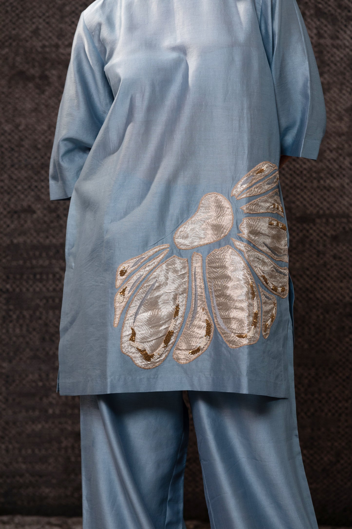 Gulnaar Floral CoordSet - Blue Pink