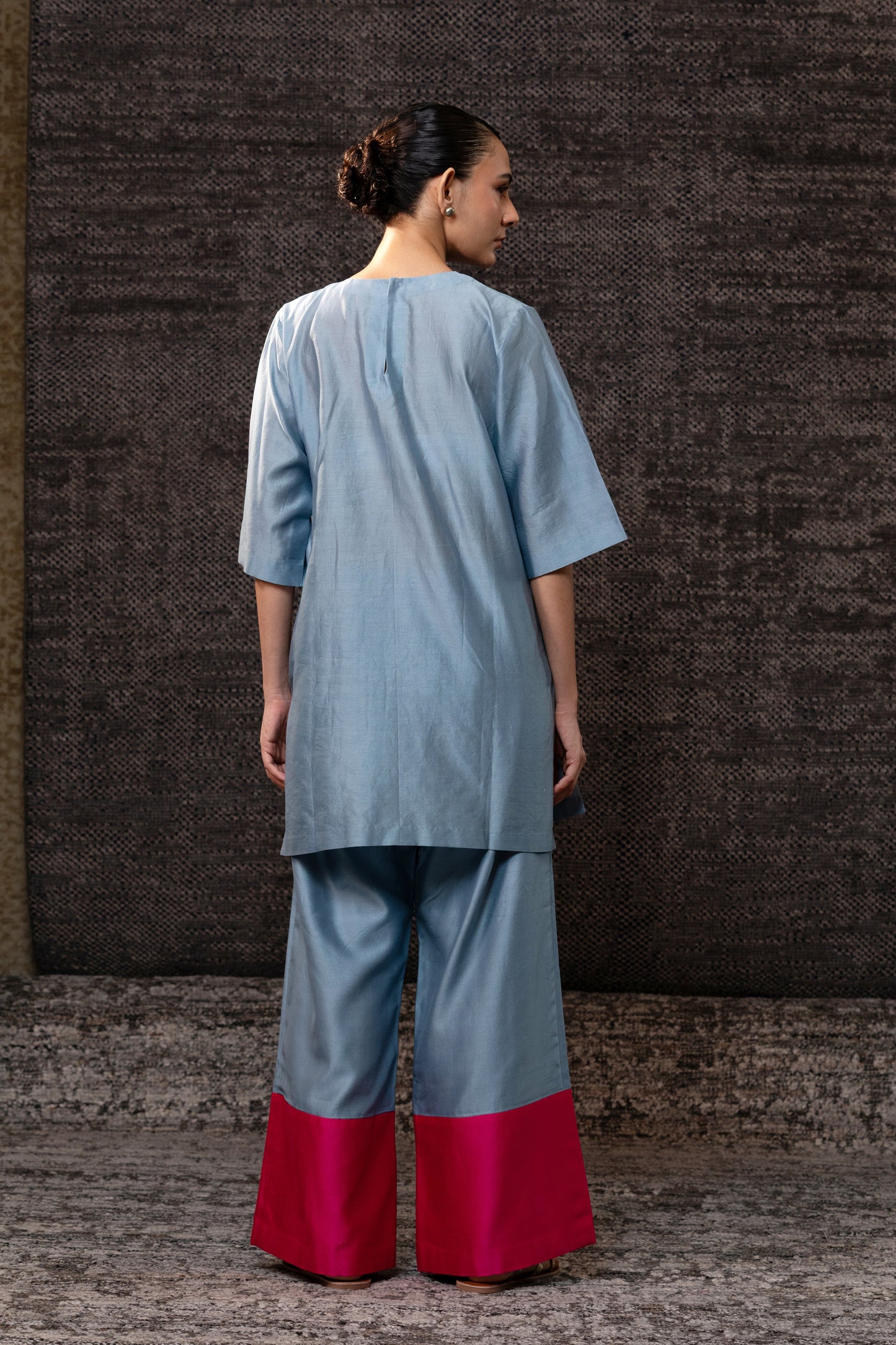 Gulnaar Floral CoordSet - Blue Pink