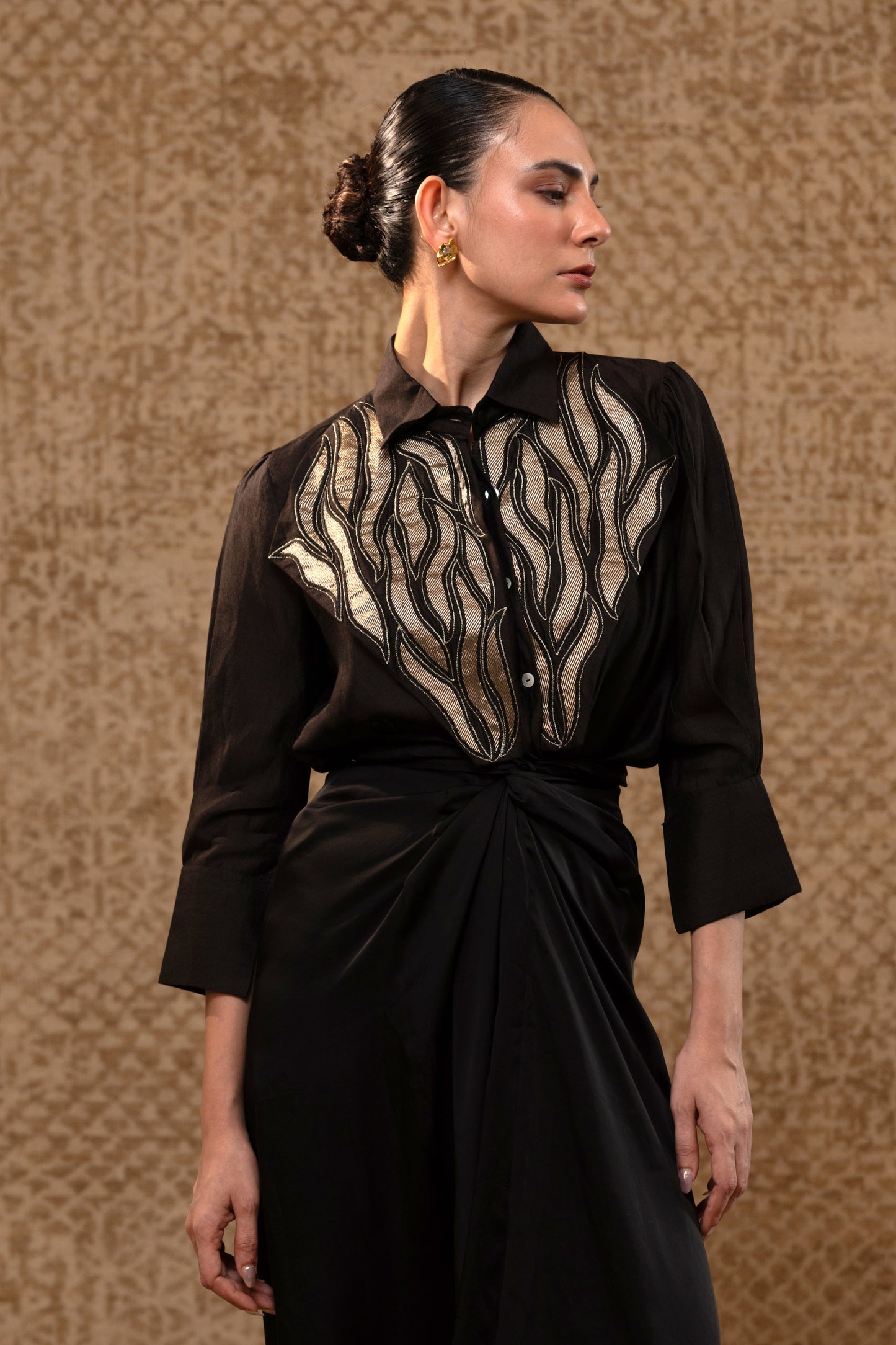 Diamond Yolk ShirtSet - Black