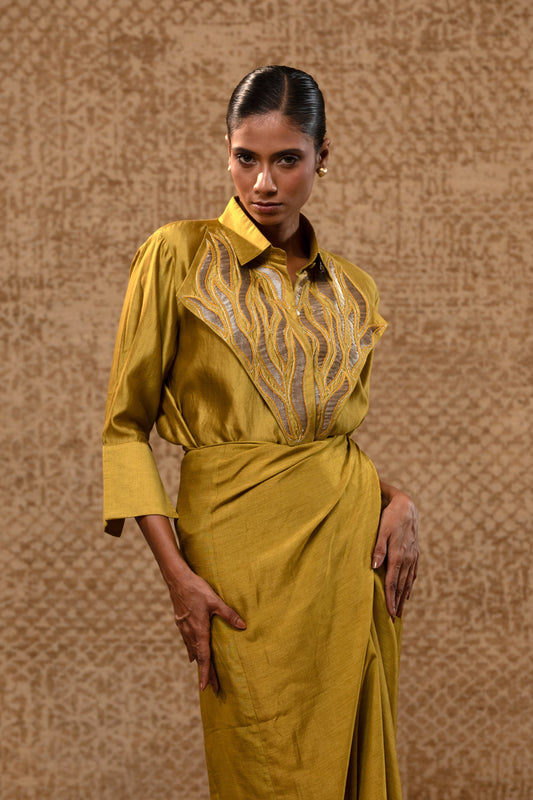 Diamond Yolk ShirtSet - Mustard