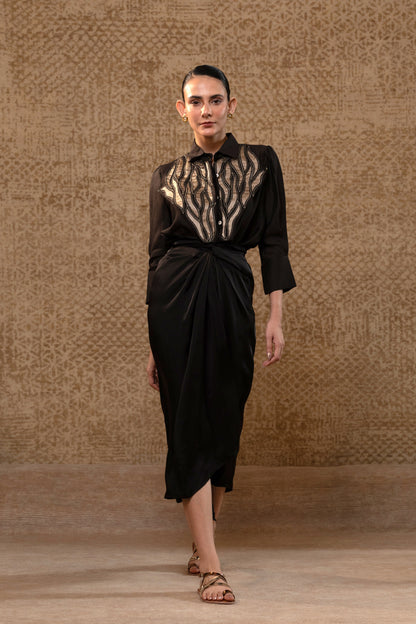 Diamond Yolk ShirtSet - Black