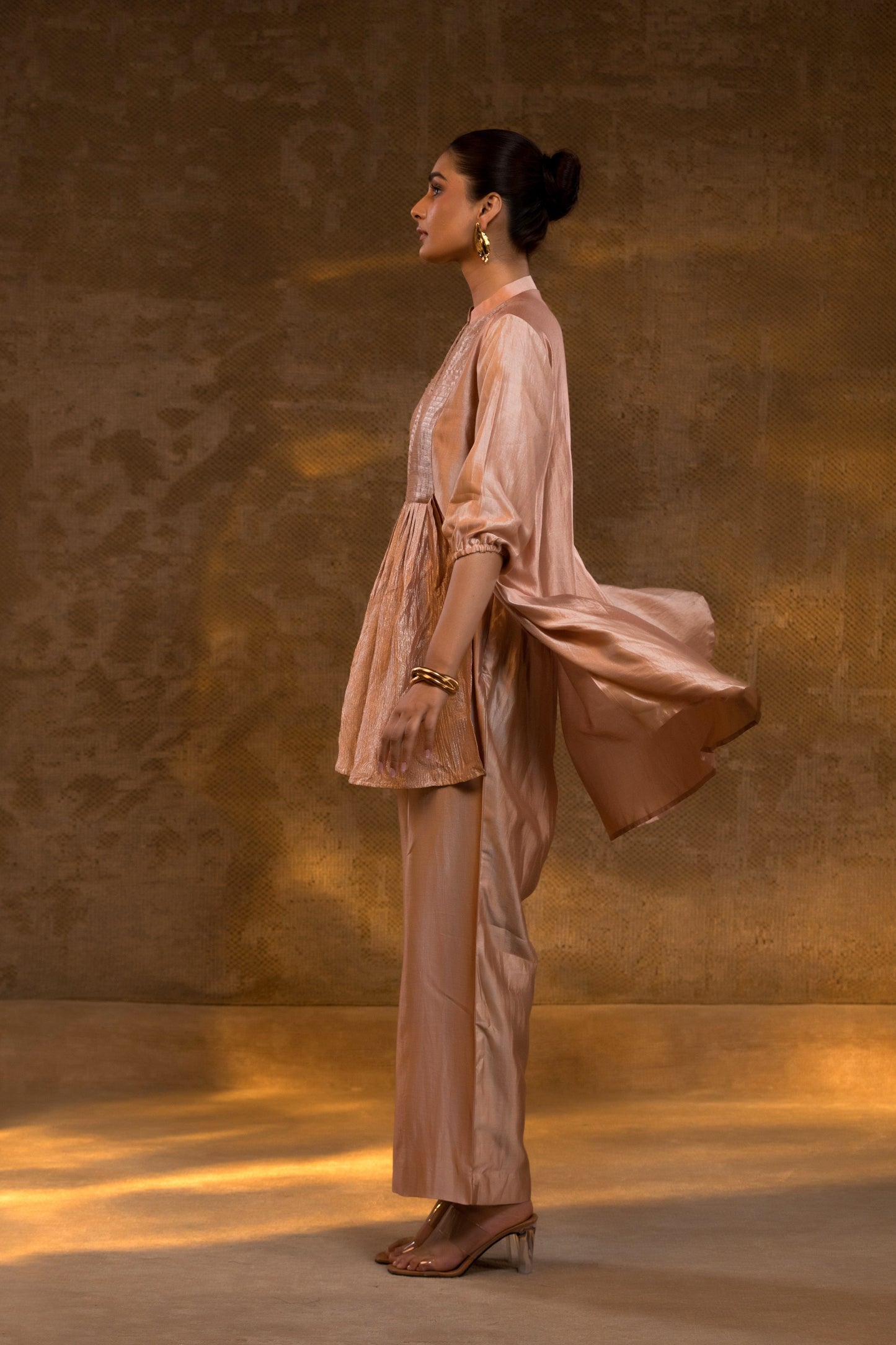 Agneya Pleated Tissue Yolk Set - Blush