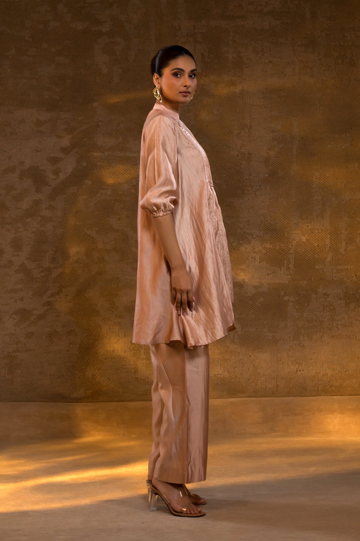 Agneya Pleated Tissue Yolk Set - Blush