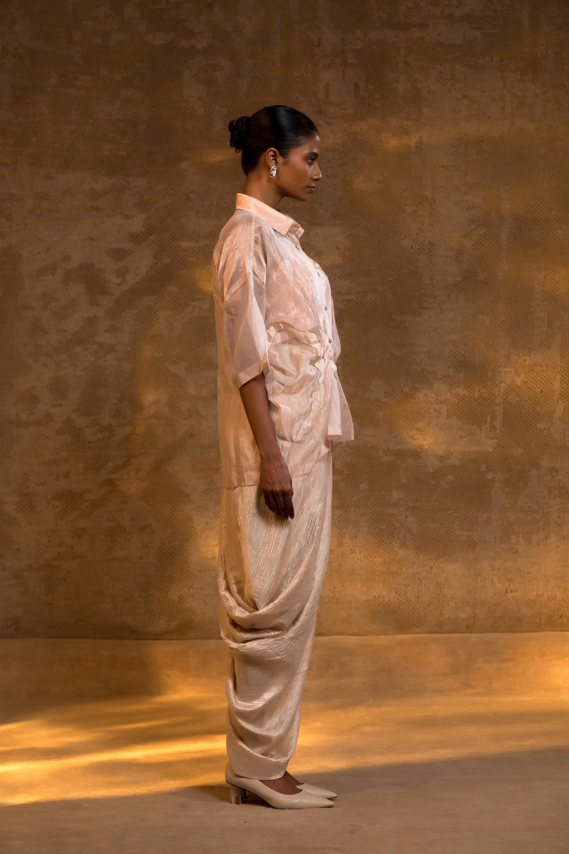 Designer tissue silk skirt set for wedding