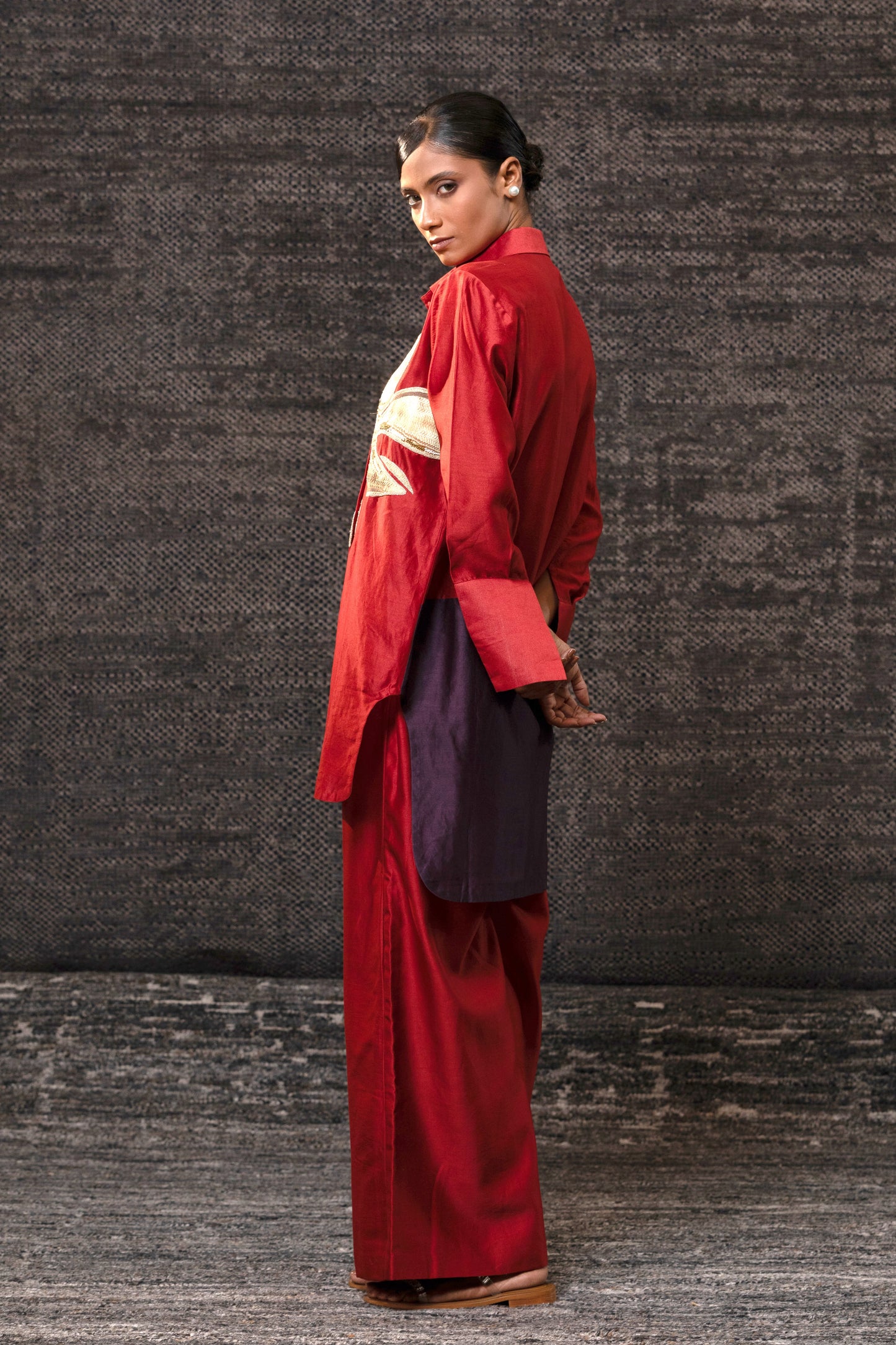 Gulnaar Leaf CoordSet - Red
