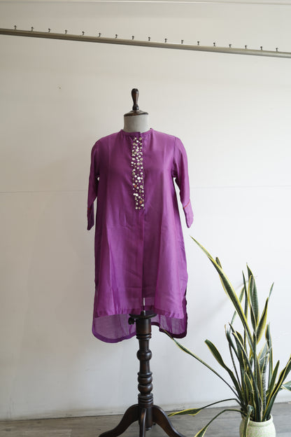 Easy High Low Kurta - Purple