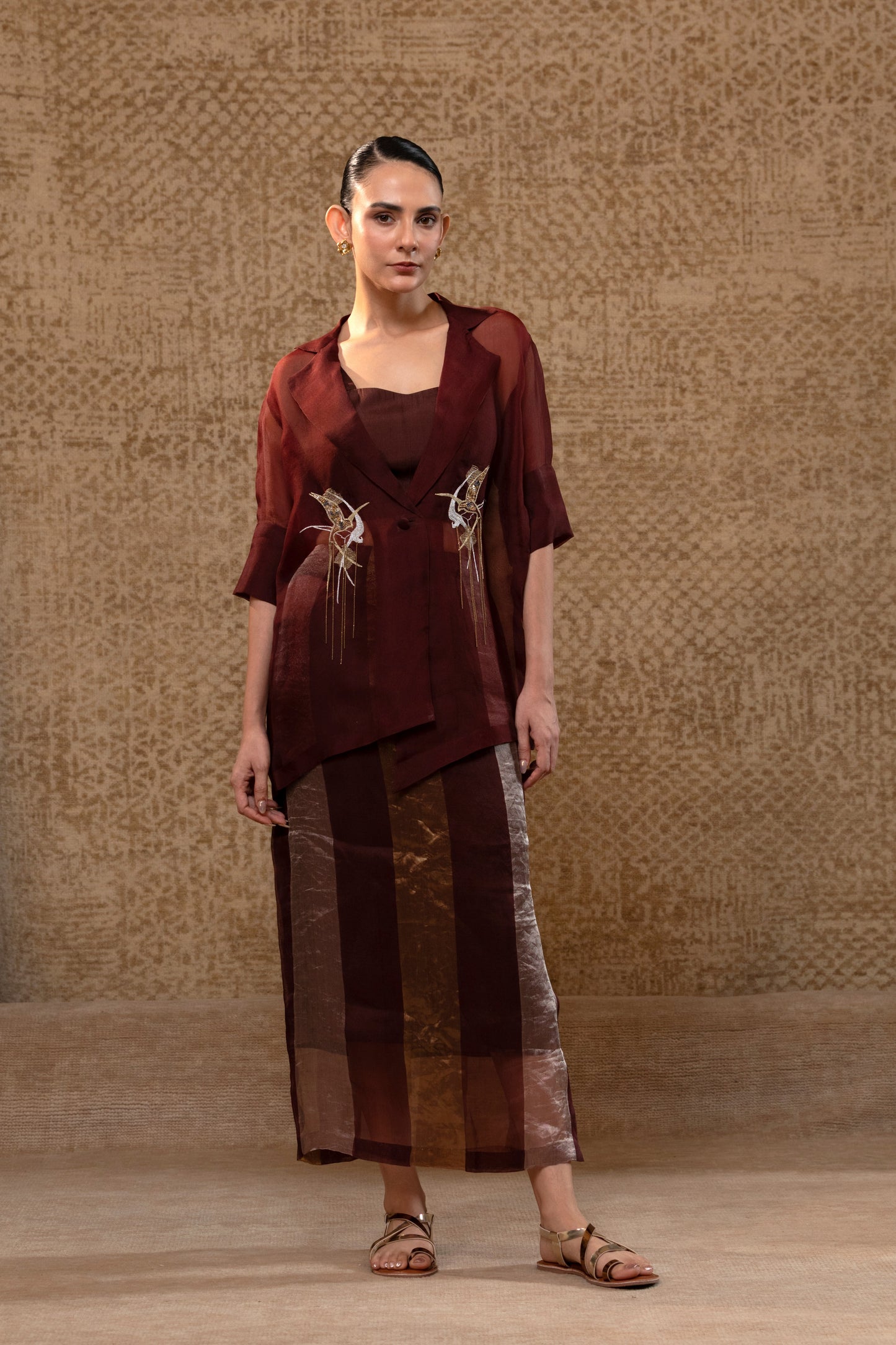 Tinka Jacket Set - Brown
