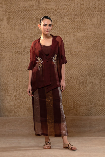 Tinka Jacket Set - Brown