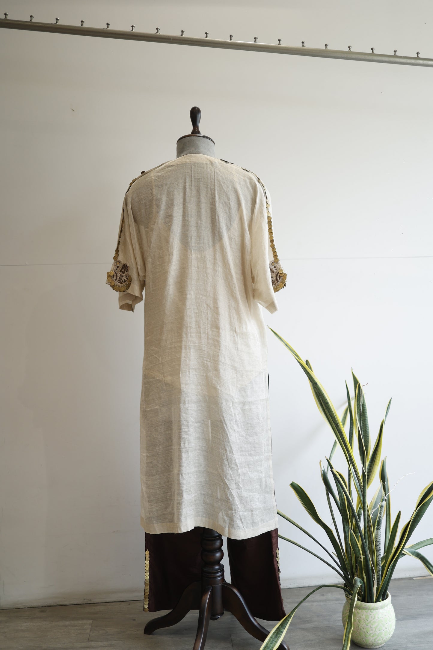 Parv - Silver Brown Kurta Set