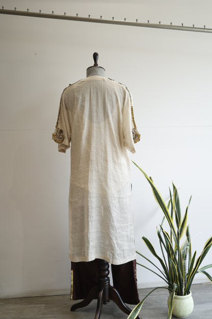 Parv - Silver Brown Kurta Set