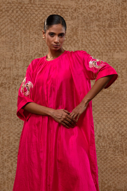 Tinka Long Kurta - Pink