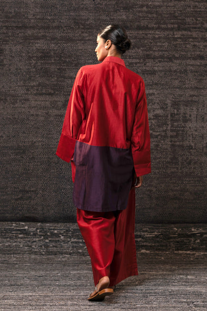 Gulnaar Leaf CoordSet - Red