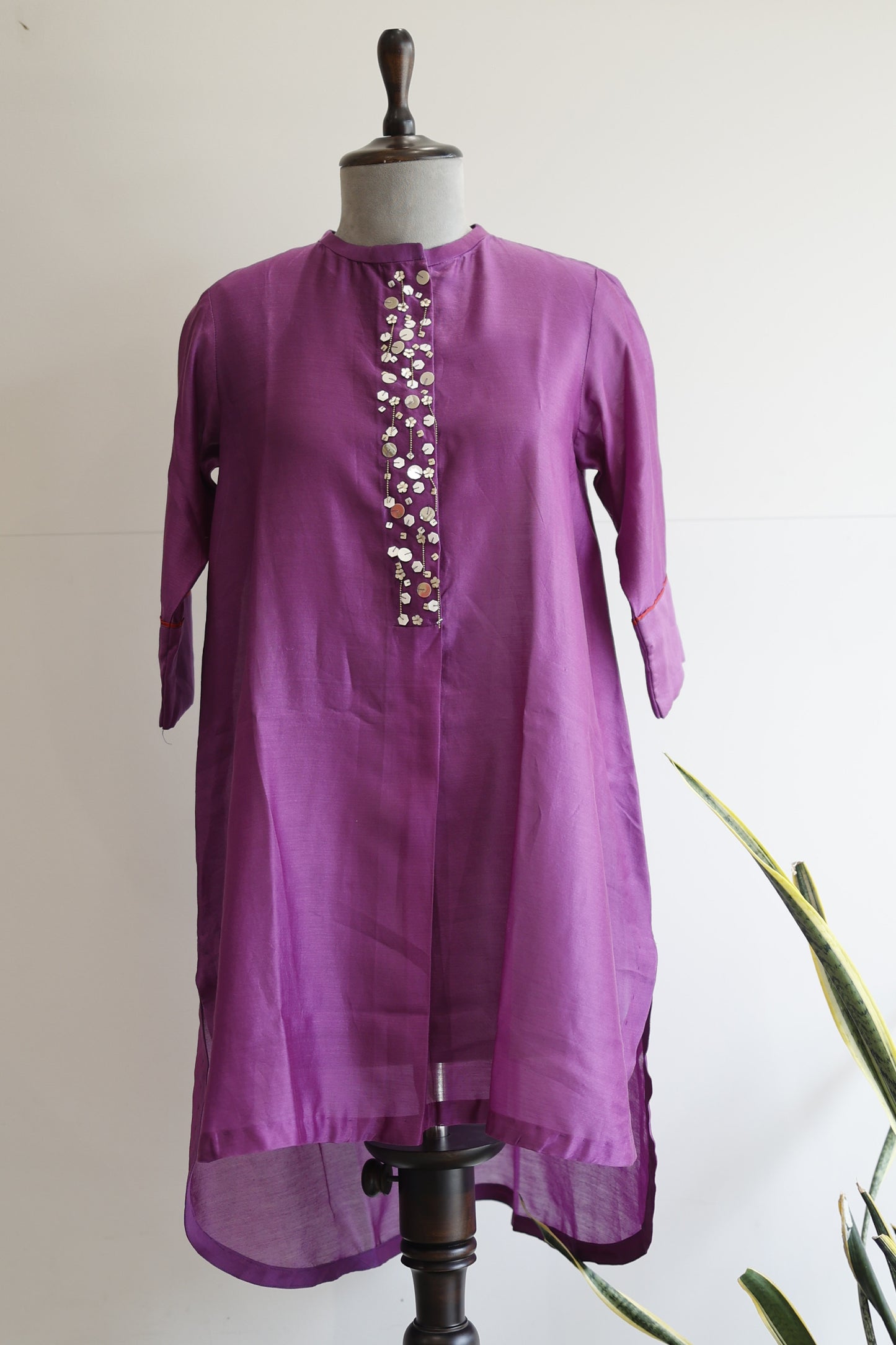 Easy High Low Kurta - Purple
