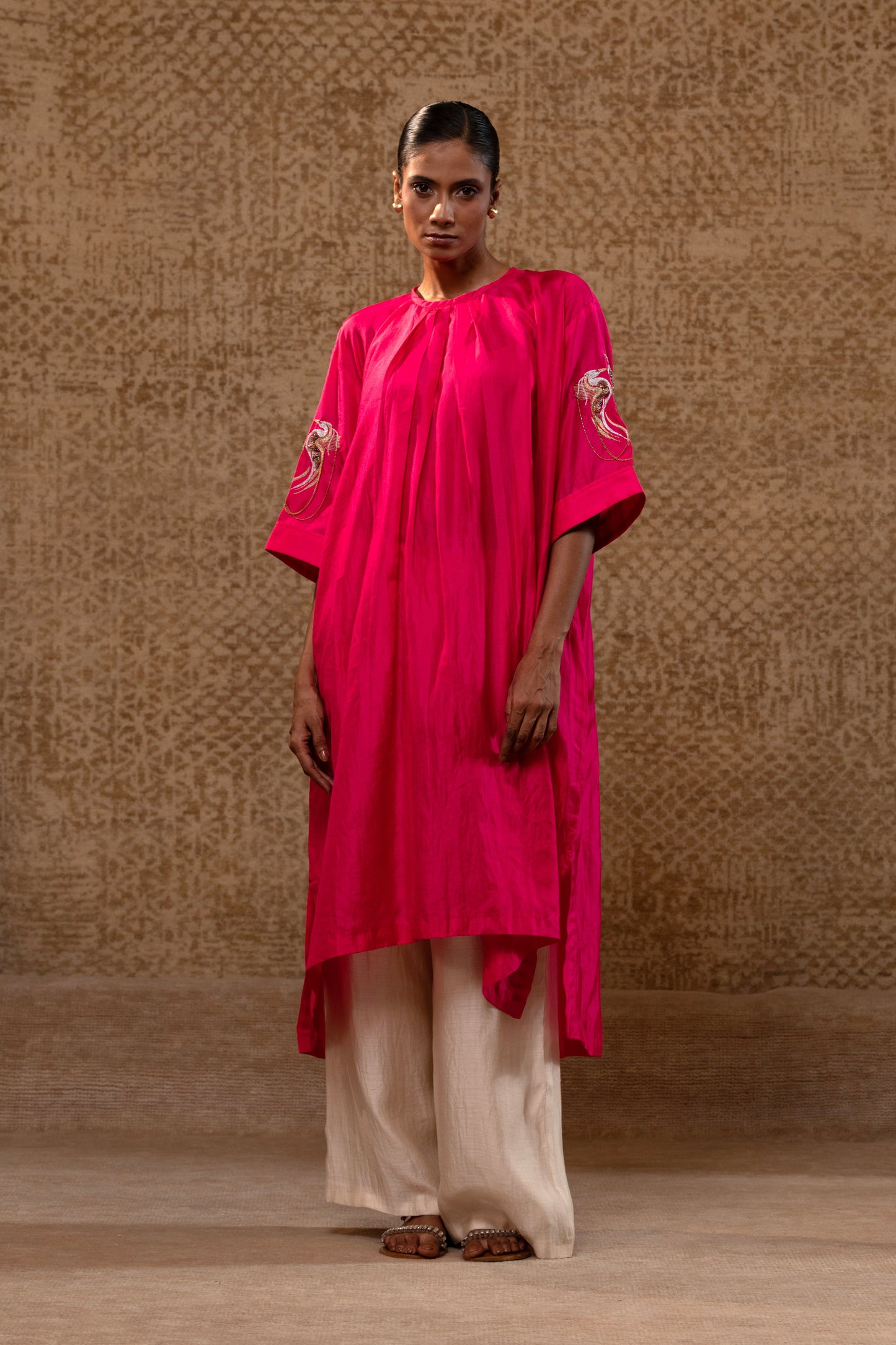 Tinka Long Kurta - Pink