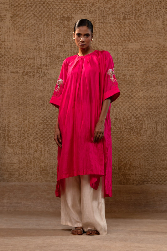 Tinka Long Kurta - Pink