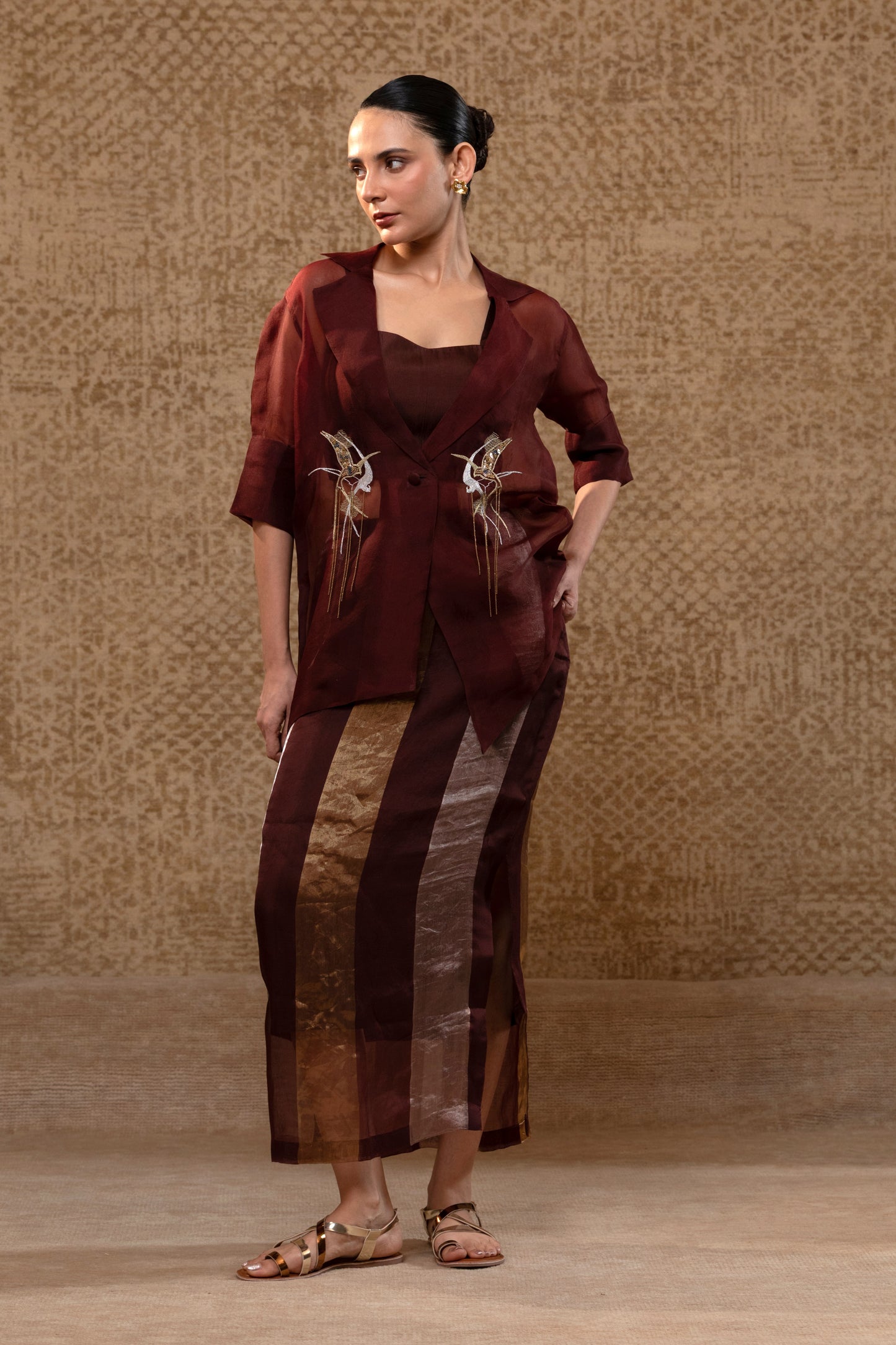 Tinka Jacket Set - Brown
