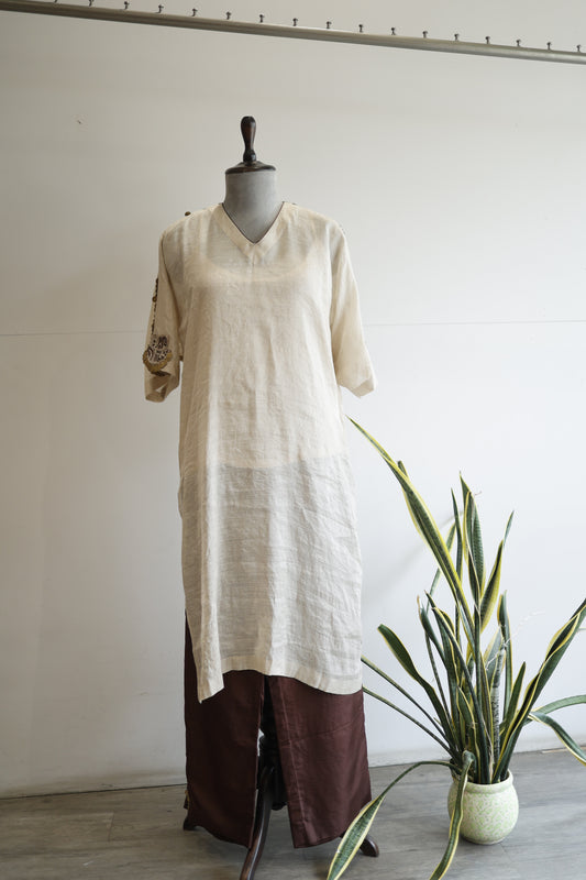 Parv - Silver Brown Kurta Set