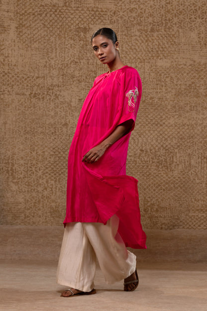Tinka Long Kurta - Pink