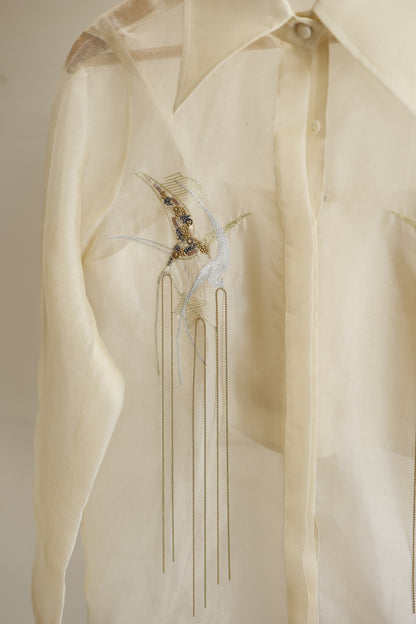 Tinka Shirt Skirt Set - Ivory