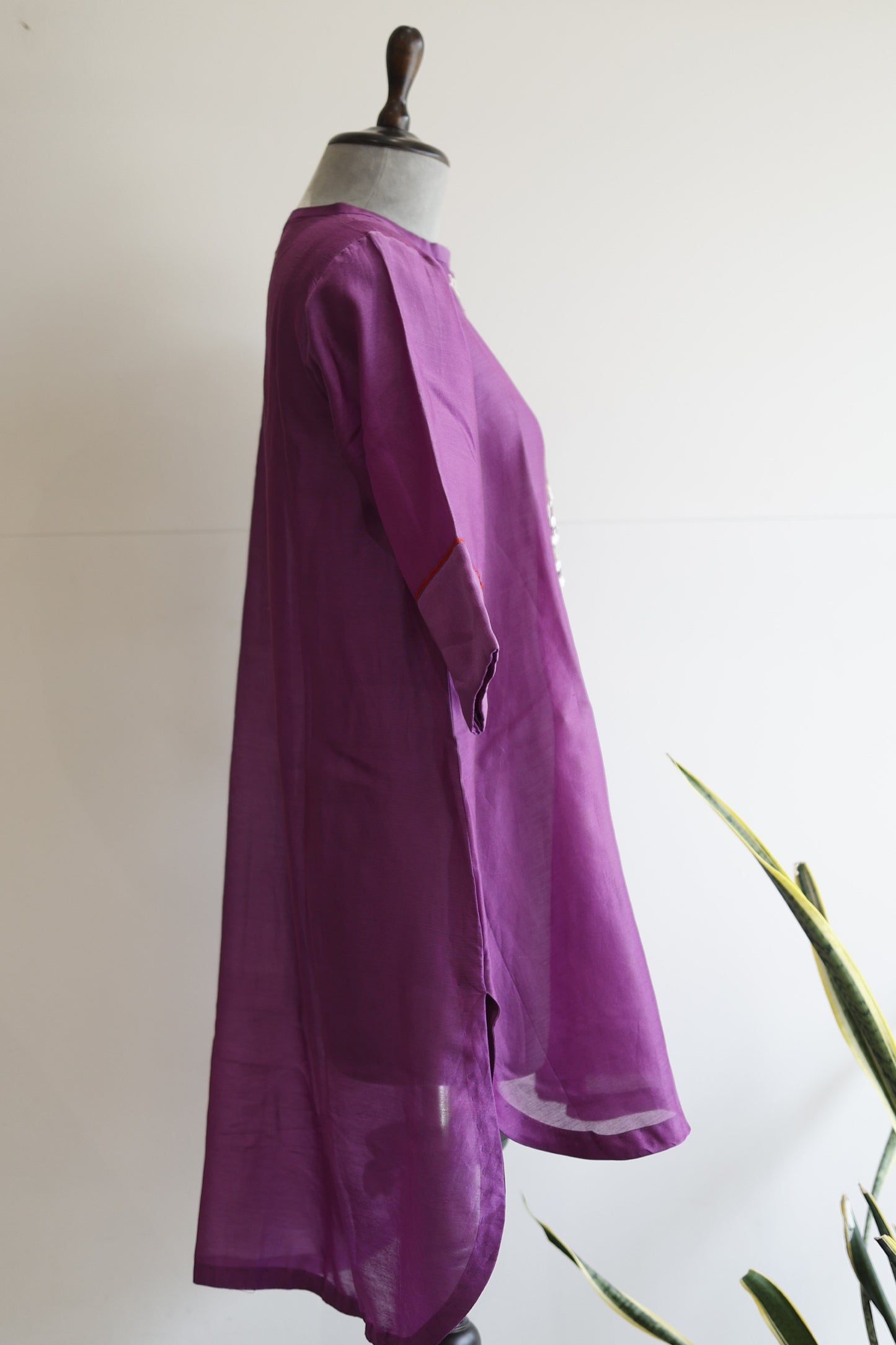 Easy High Low Kurta - Purple