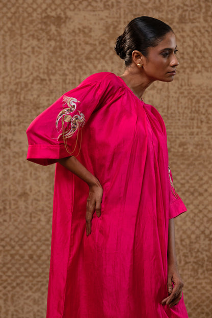 Tinka Long Kurta - Pink