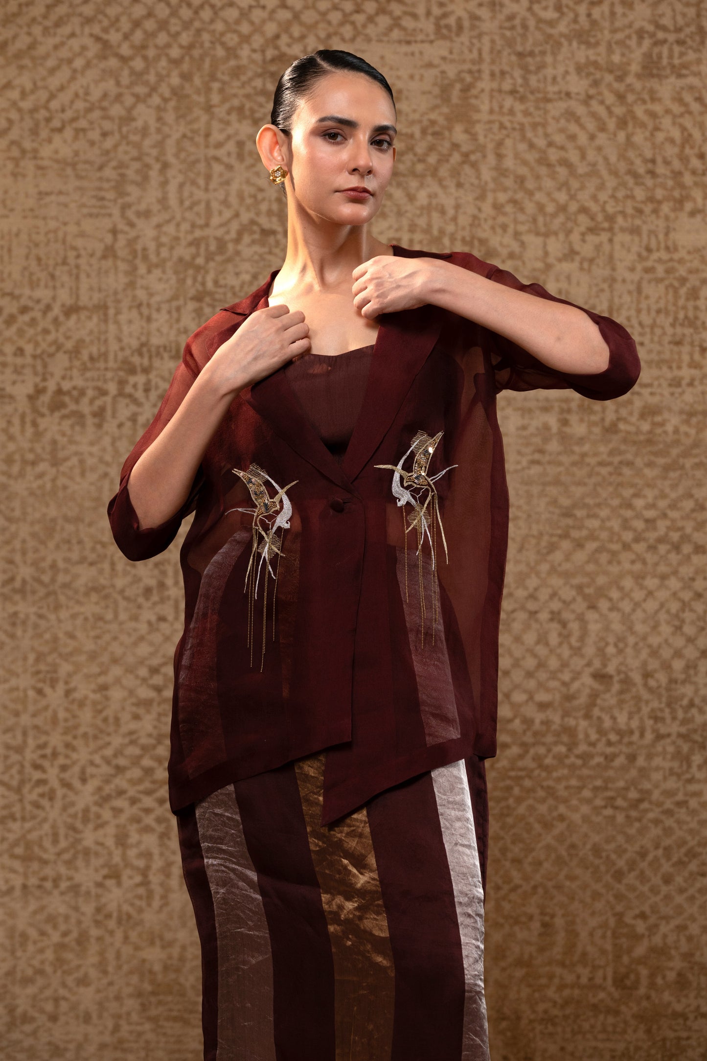 Tinka Jacket Set - Brown