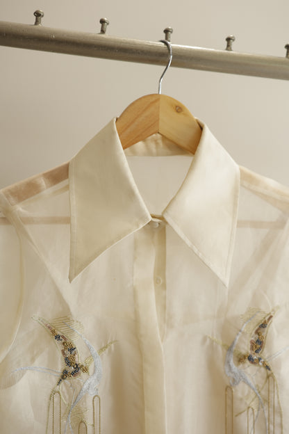 Tinka Shirt Skirt Set - Ivory
