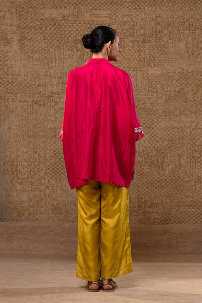 Tinka Kaftan Top Set - Pink,Yellow
