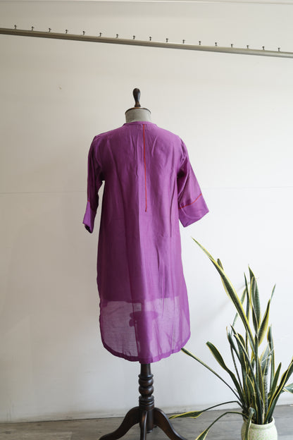 Easy High Low Kurta - Purple