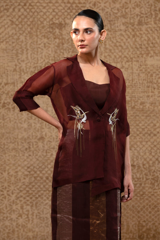 Tinka Jacket Set - Brown