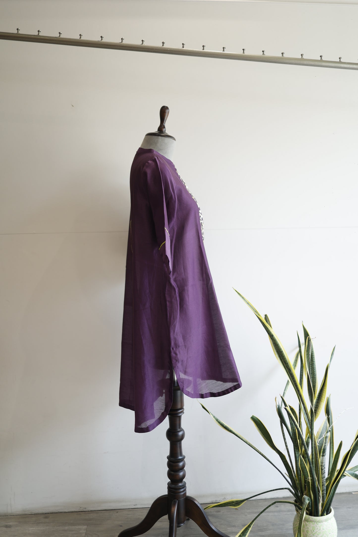 Easy High Low Kurta - Royal Purple