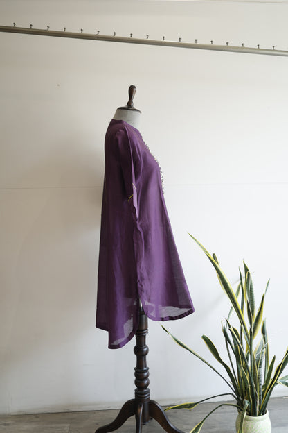 Easy High Low Kurta - Royal Purple