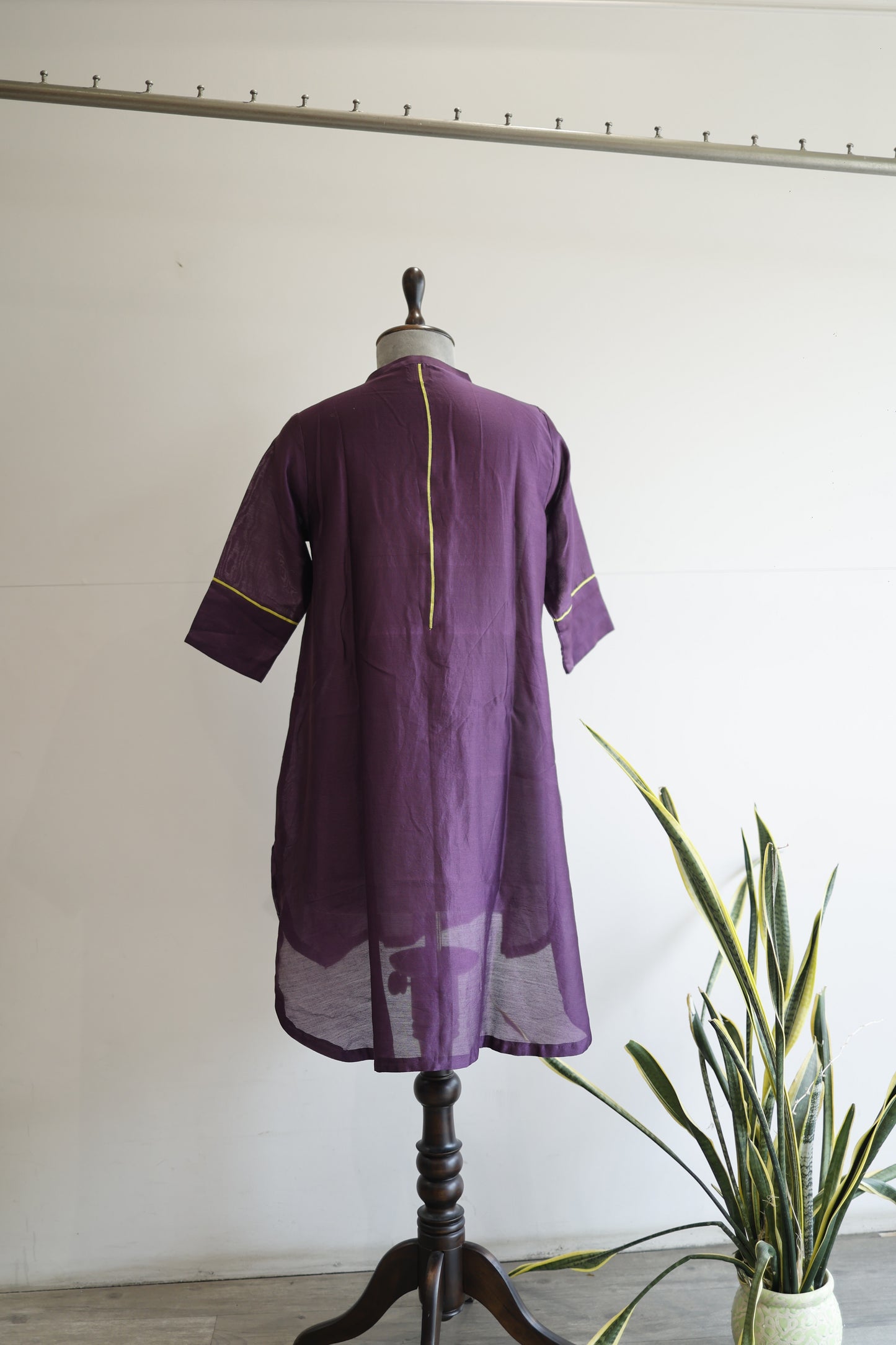 Easy High Low Kurta - Royal Purple