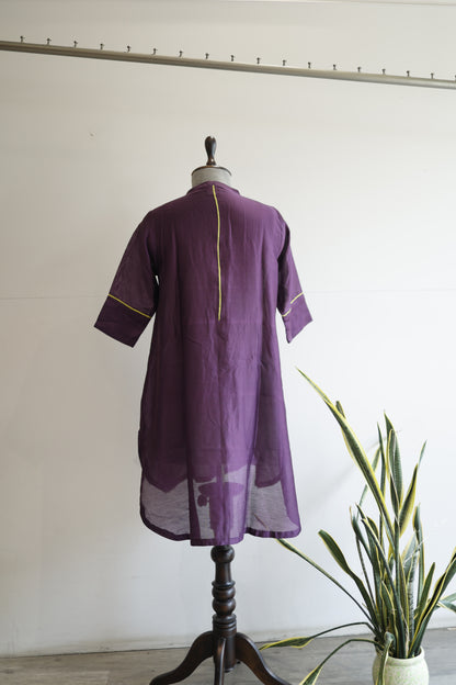 Easy High Low Kurta - Royal Purple
