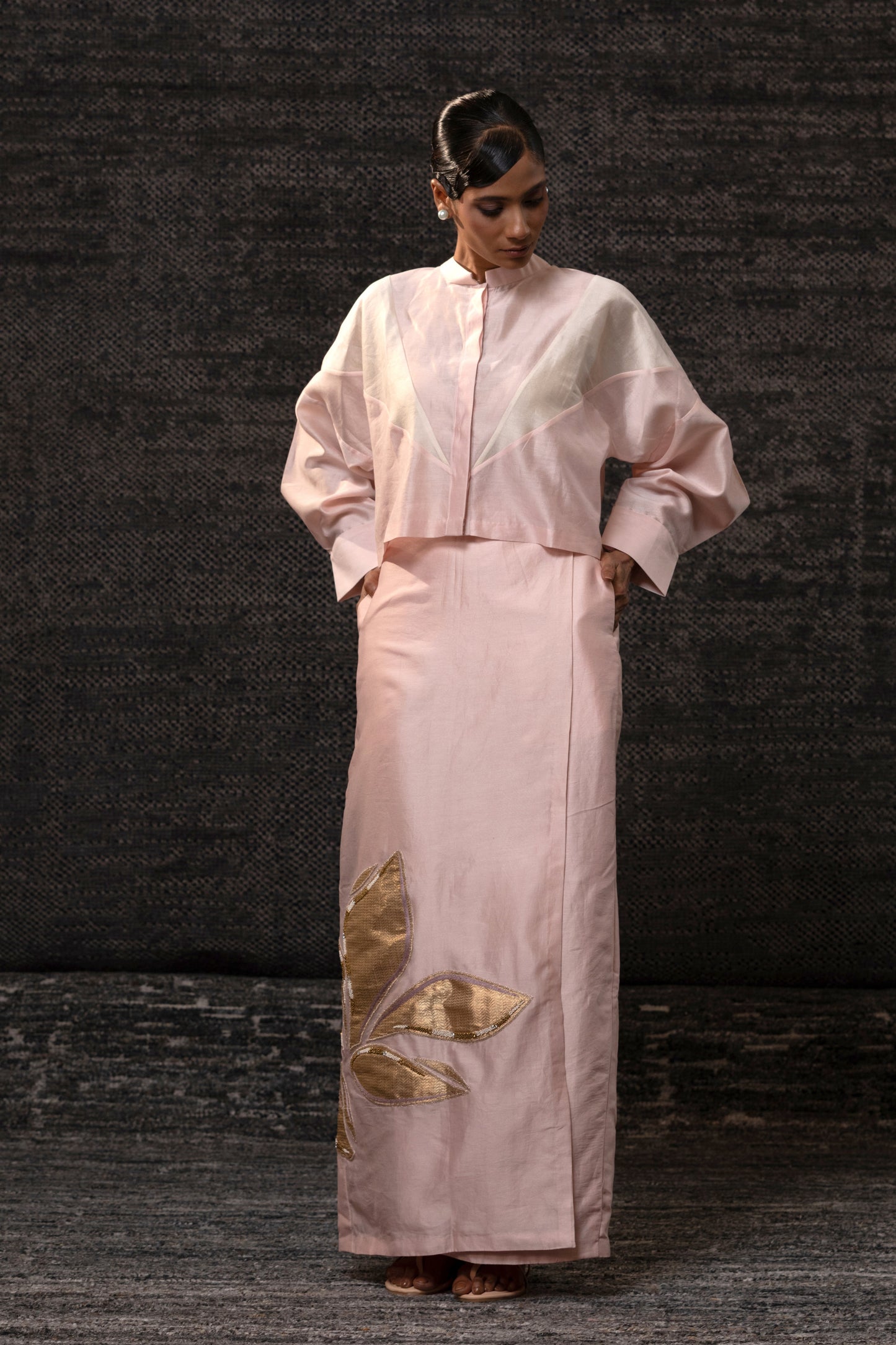 Gulnaar Skirt Set - Blush