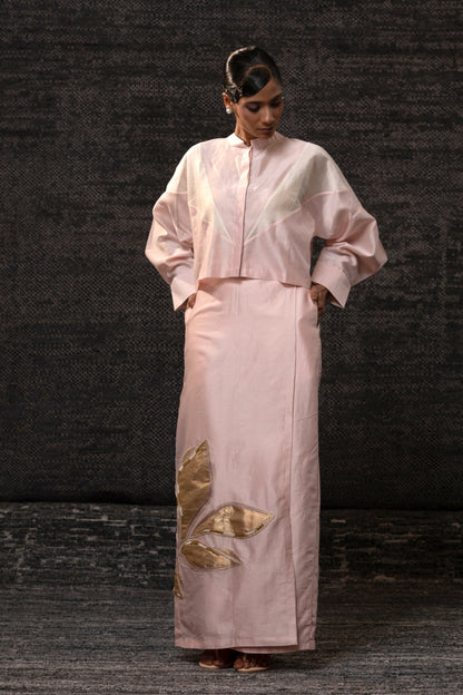 Gulnaar Skirt Set - Blush